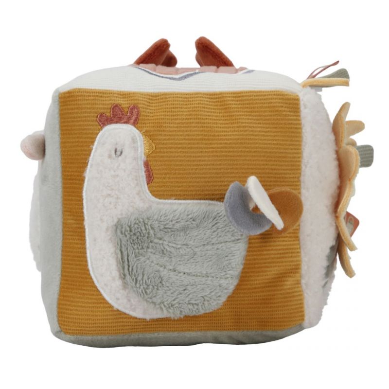 Little Dutch Little Farm Soft Cube – Multisensorischer Aktivitätswürfel für Babys