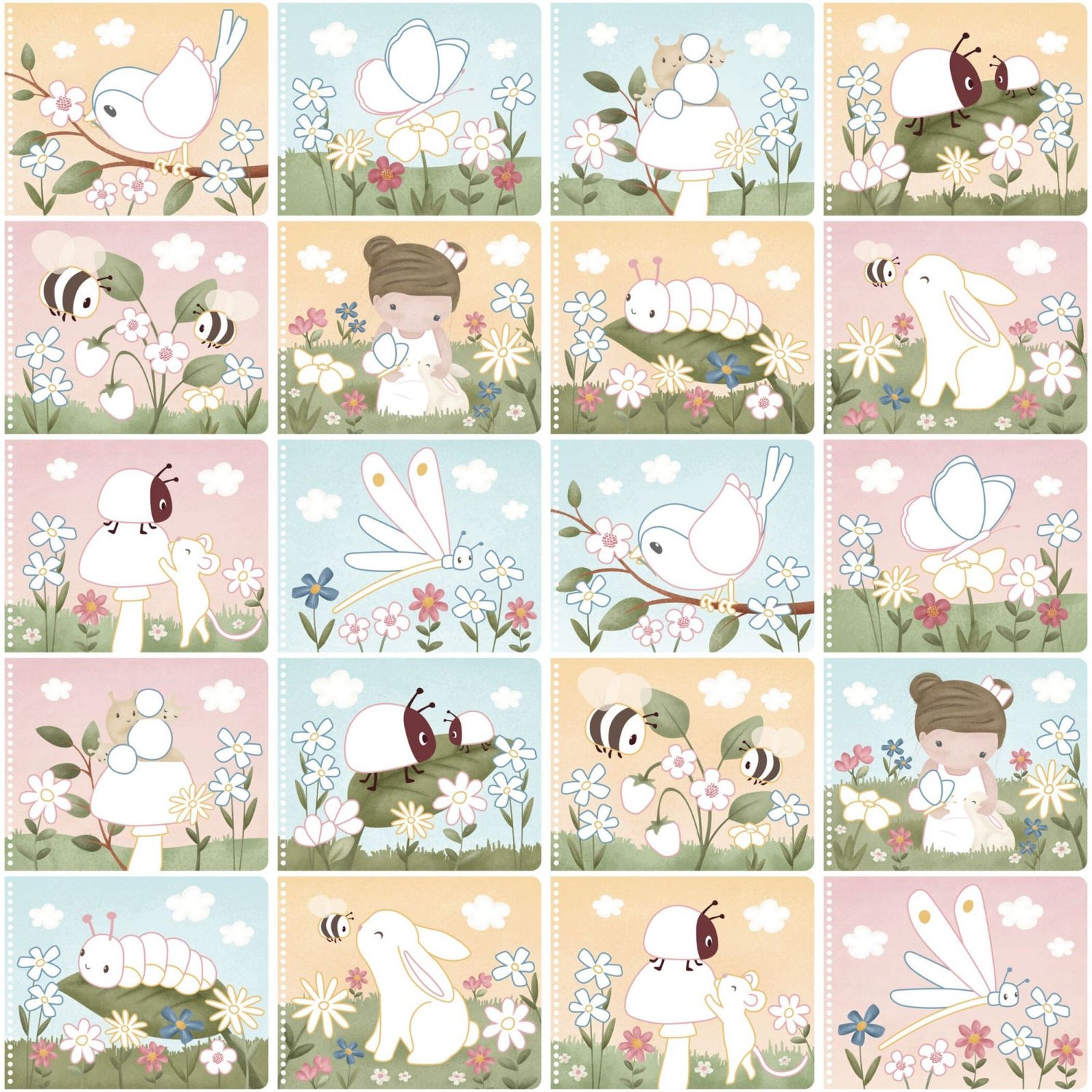 Libro da Colorare Magico Rosa's Garden Little Dutch