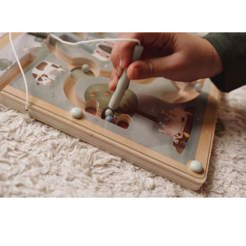 Little Dutch Labirinto Magnetico Little Farm | Gioco educativo a tema fattoria