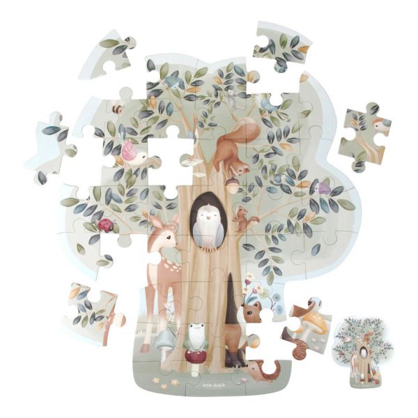 Little Dutch Puzzle XL Forest Friends FSC | Puzzle da pavimento 37 pezzi
