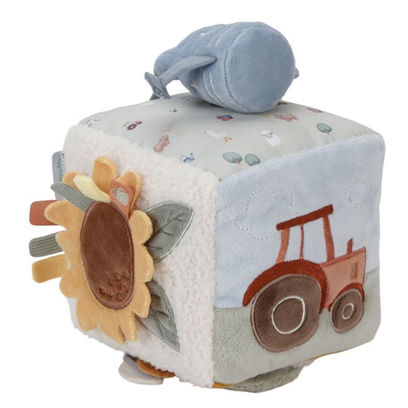 Little Dutch Little Farm Soft Cube – Multisensorischer Aktivitätswürfel für Babys