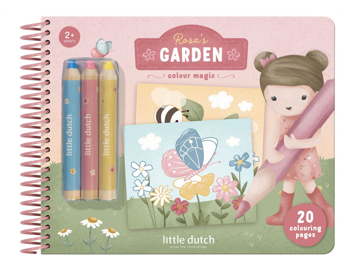 Libro da Colorare Magico Rosa's Garden Little Dutch