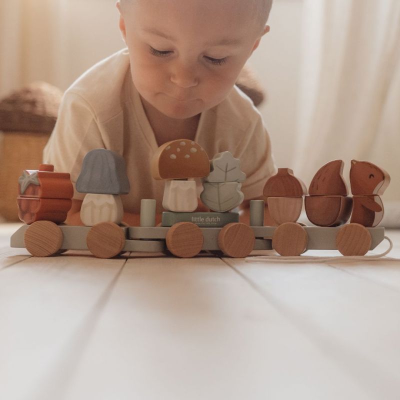Little Dutch Trenino con Costruzioni Scoiattolo Forest Friends | Un gioco, tante attività