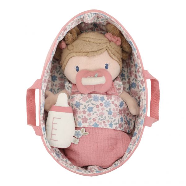 Little Dutch Set Bambola Morbida Rosa con Cestino e Accessori | Dolce bambola da accudire