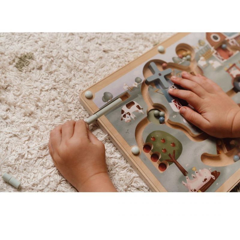 Little Dutch Labirinto Magnetico Little Farm | Gioco educativo a tema fattoria