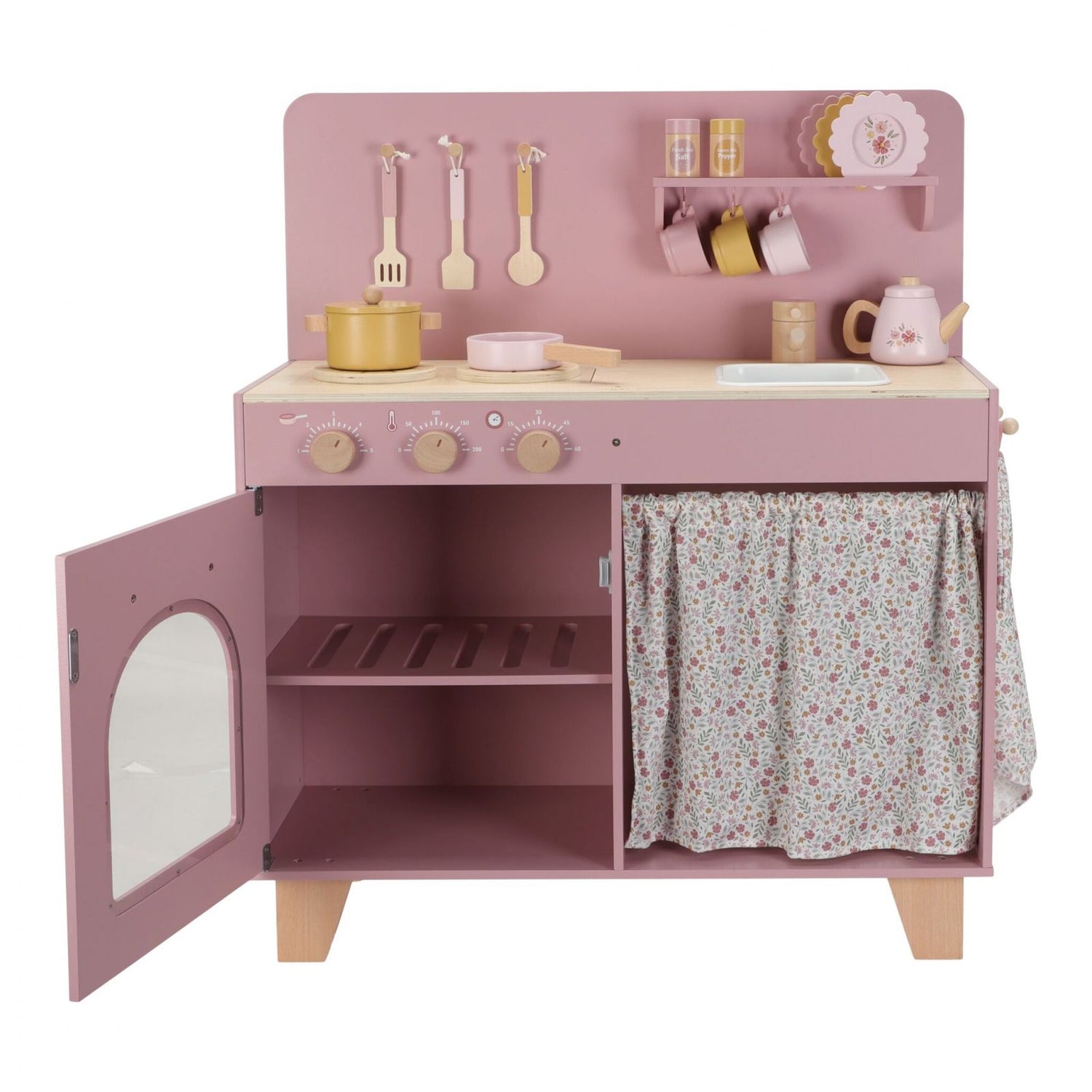 Cucina Rosa in Legno FSC Little Dutch – Gioco di imitazione per piccoli chef
