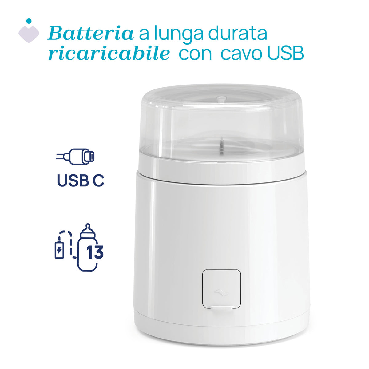 Scaldabiberon Portatile Multifunzione Chicco | Scaldabiberon Ricaricabile per Latte Materno e Artificiale
