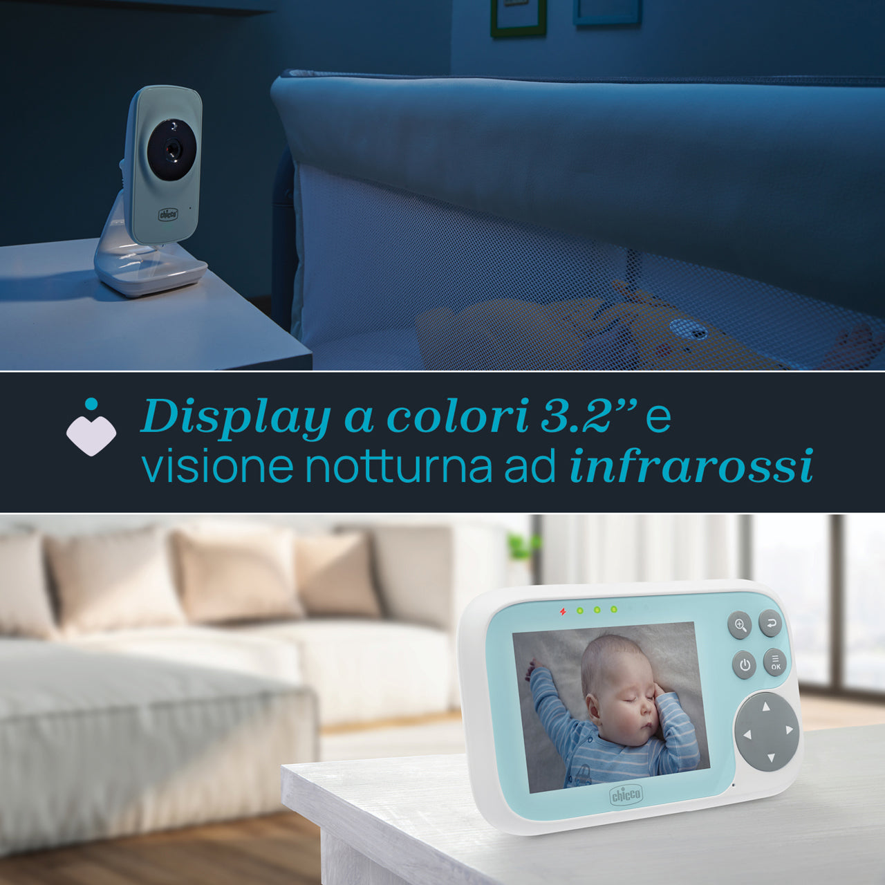 Chicco Video Baby Monitor Start – Controllo visivo semplice e rassicurante per il tuo bambino