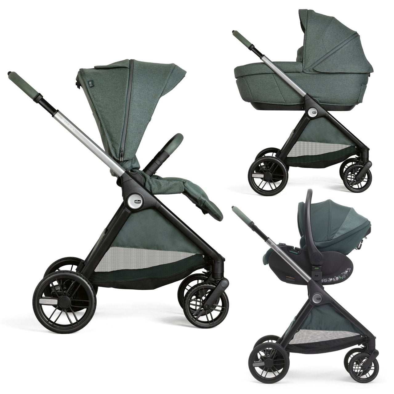 Trio Chicco Bellagio 2 Gran Comfort con First Seat Recline – Ergonomia avanzata e comfort totale dalla nascita