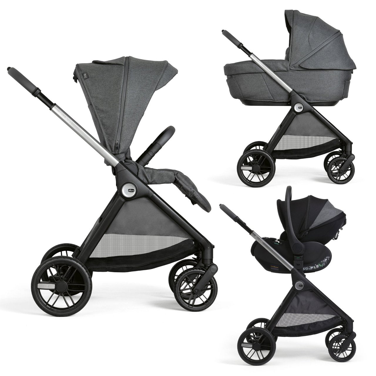 Trio Chicco Bellagio 2 Gran Comfort con First Seat Recline – Ergonomia avanzata e comfort totale dalla nascita