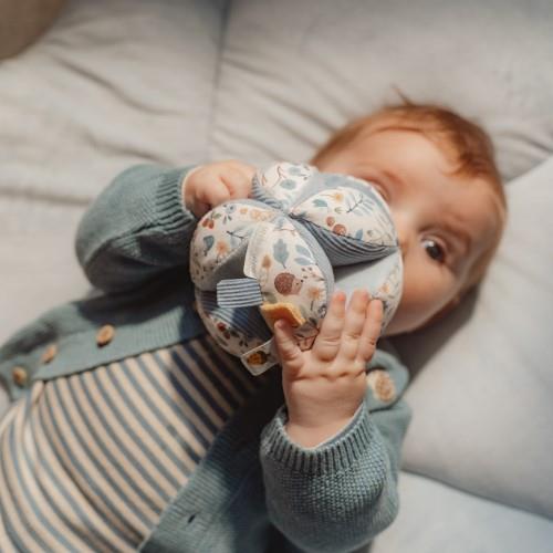 Palla Morbida Sensoriale Blu Little Dutch Forest Friends – Gioco delicato per movimento e scoperta