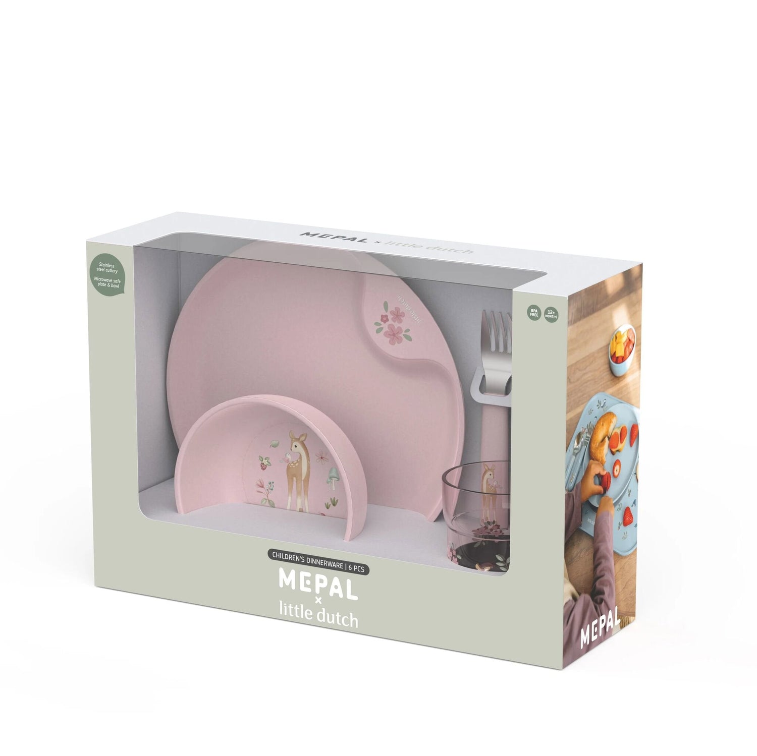 Set Pappa Dinnerware 6 Pezzi Little Dutch Fairy Garden – Set completo per i primi pasti