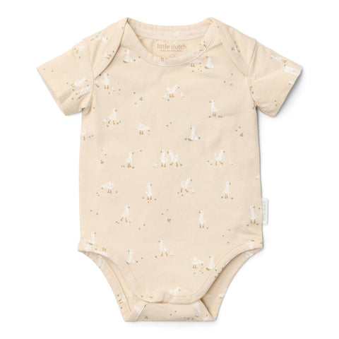 Body Manica Corta Newborn Naturals Little Goose Little Dutch | Un body delicato per il guardaroba dei più piccoli