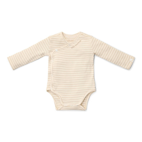 Body Manica Lunga Newborn Naturals Stripe Beige Little Dutch | Un essenziale delicato per il bebè
