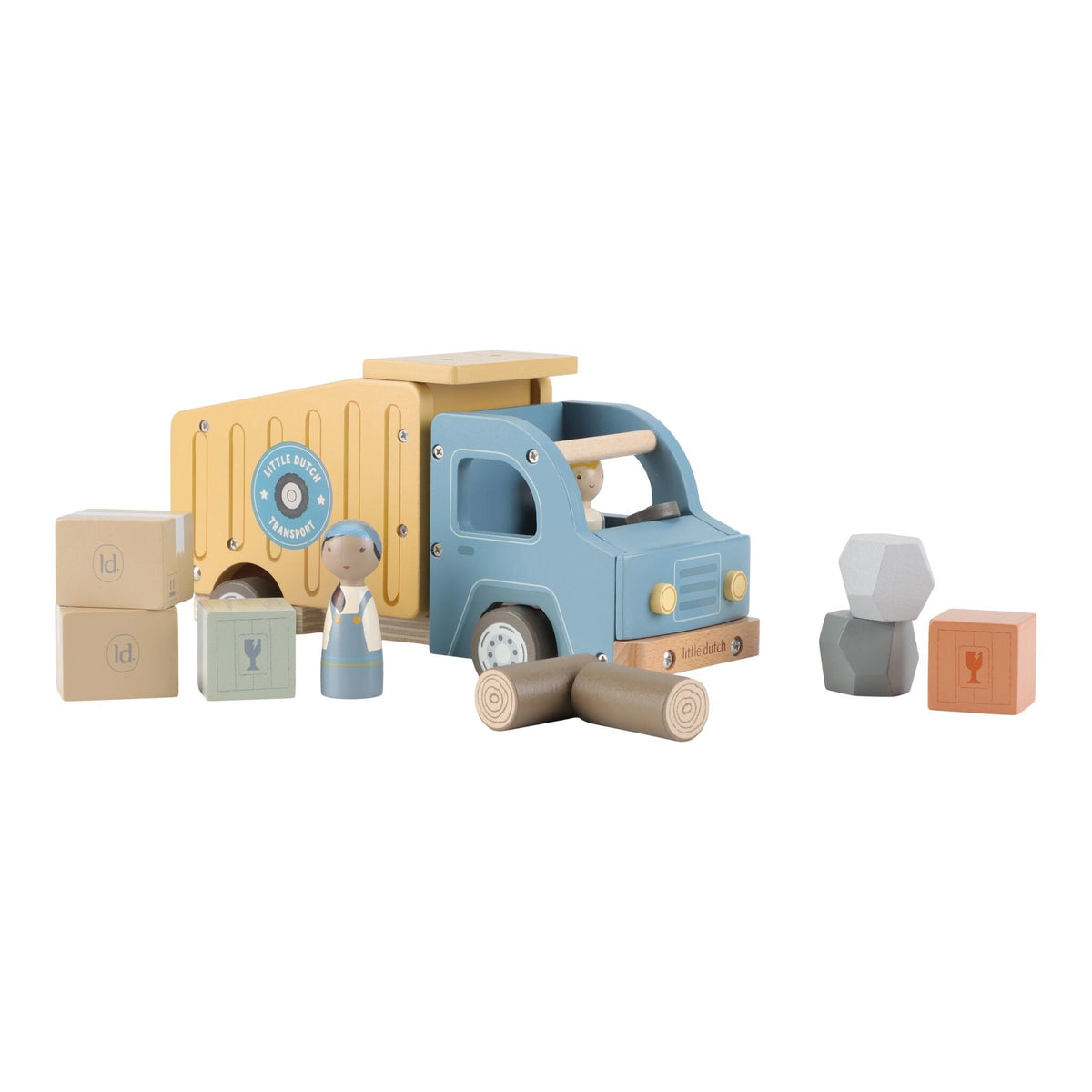 Camion della Spazzatura con Personaggi Little Dutch | Tutti a bordo: è ora di tenere pulita la città!
