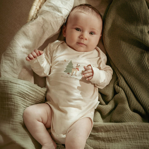 Set 2 Body Manica Lunga Natalizi Little Dutch Christmas | Body Neonato per l'Inverno