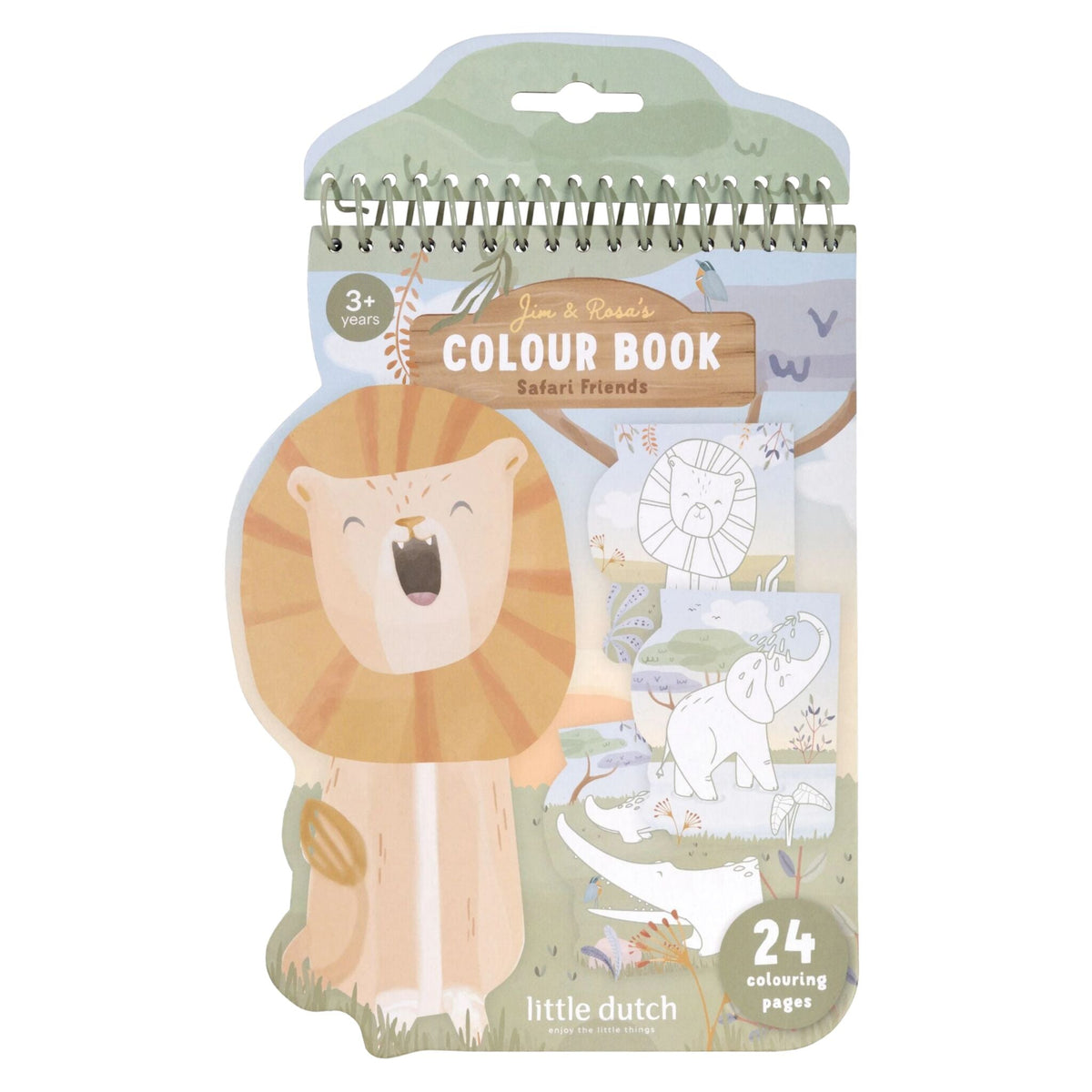 Libro da Colorare Leone Safari Friends Little Dutch | Colora e parti per un'avventura nella savana