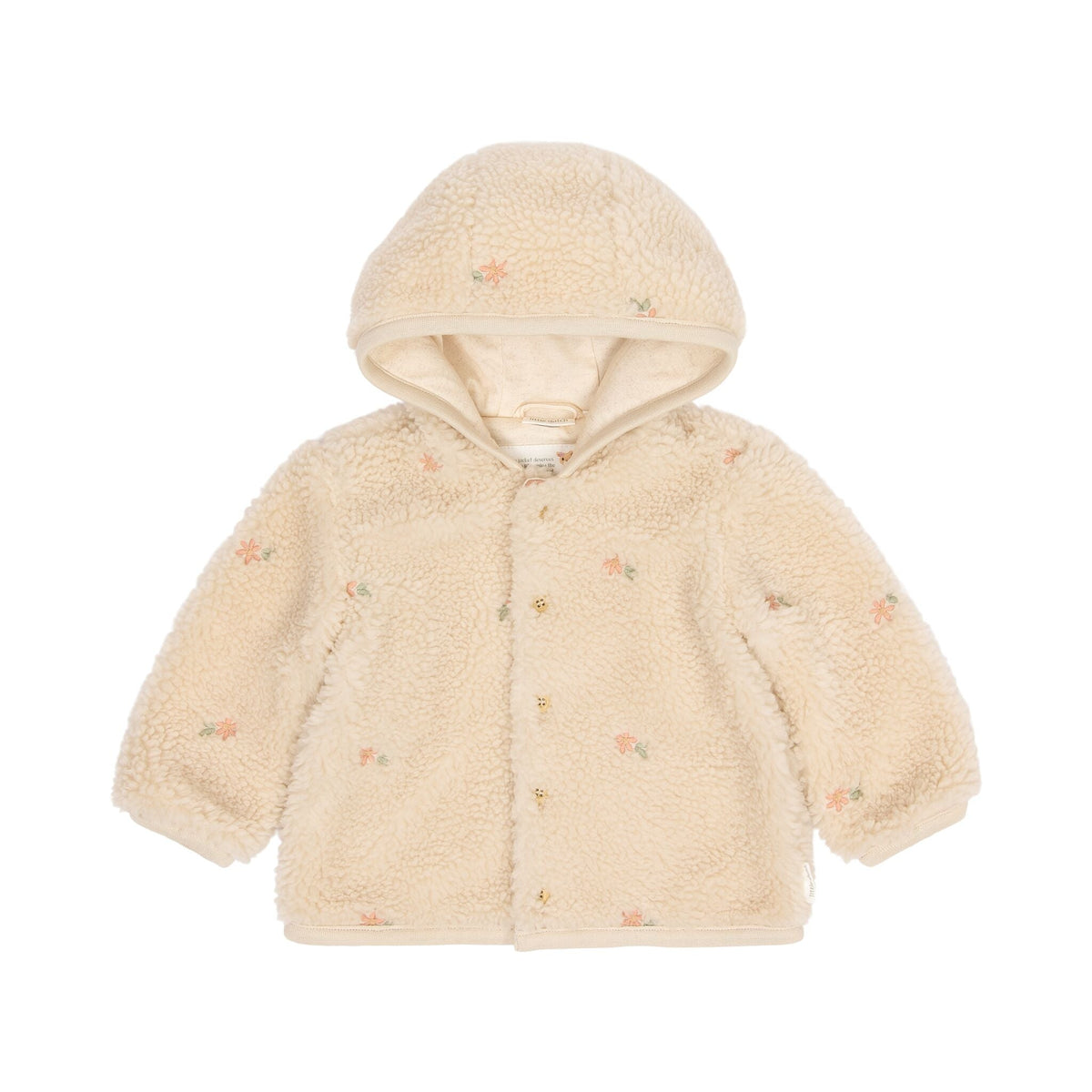 Giacca Teddy Sand Flower Little Dutch | Morbida e avvolgente per completare i look della stagione fredda