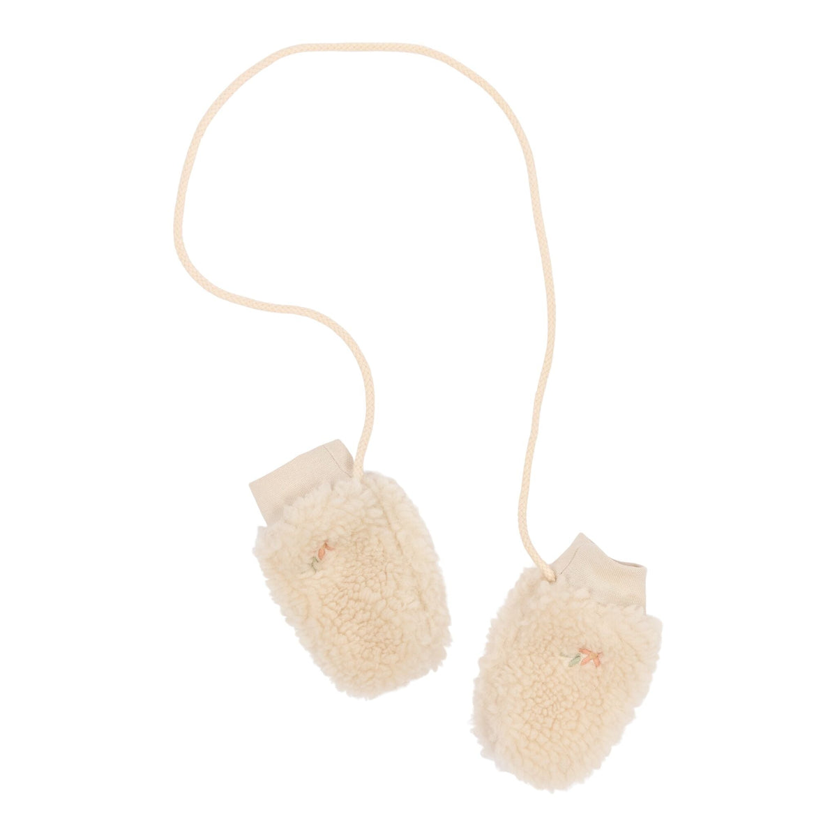 Guanti in Teddy Sand Flower Print Little Dutch | Morbidi guanti floreali per la stagione fredda