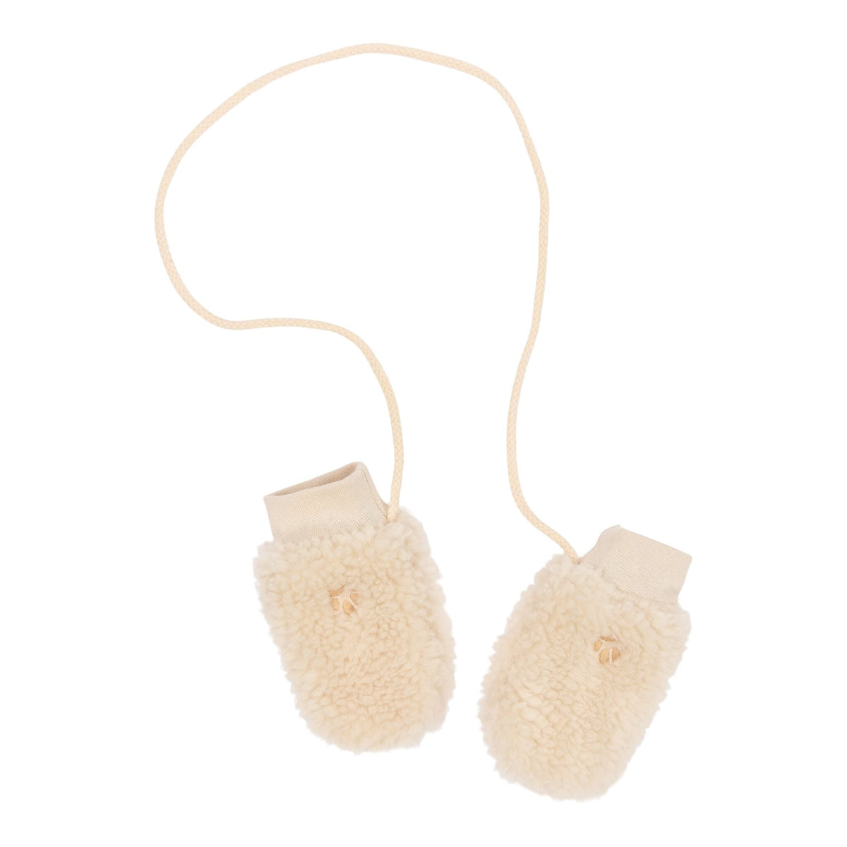 Guanti in Teddy Sand Paw Print Little Dutch | Morbidi guanti per completare i look più caldi