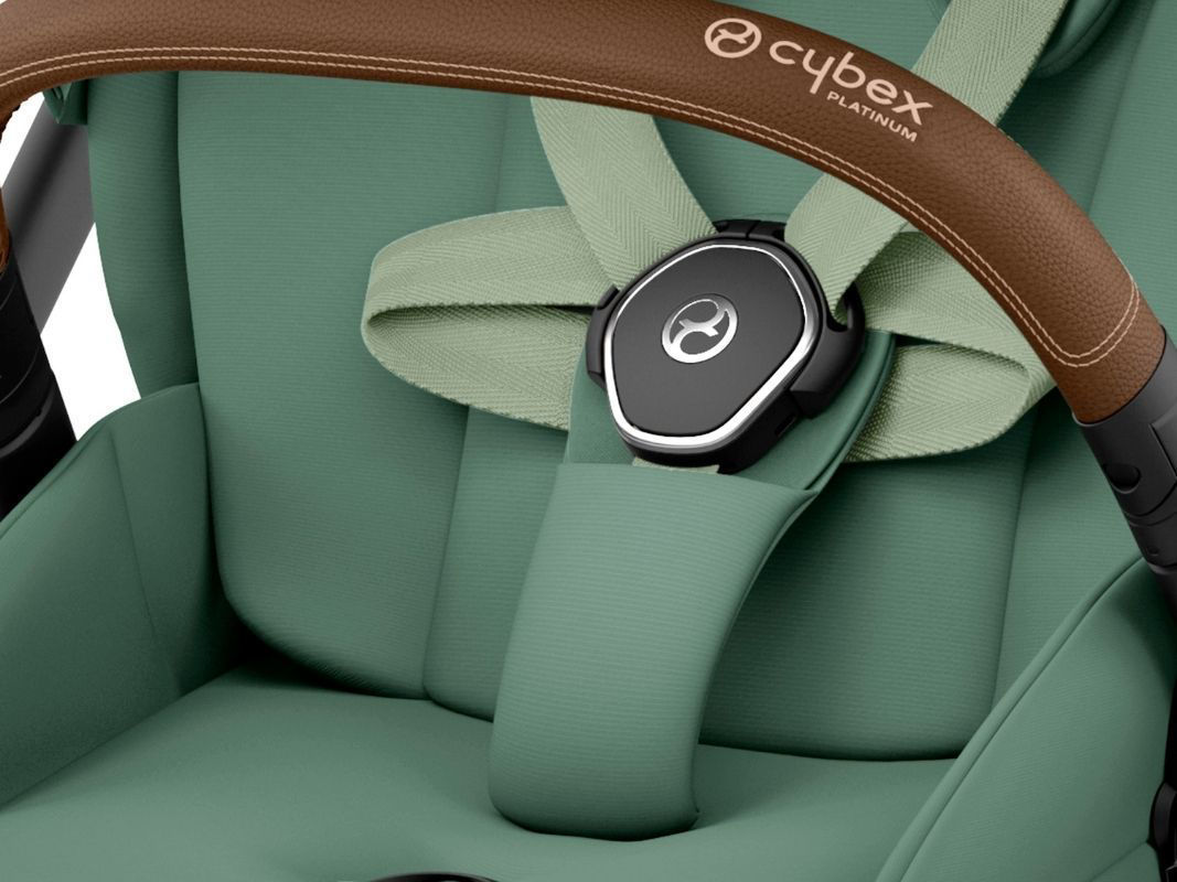 Trio Cybex Mios Chrome Brown Leaf Green, Navicella Mios Lux Carry Cot Leaf Green, Clout T i-Size Leaf Green Plus