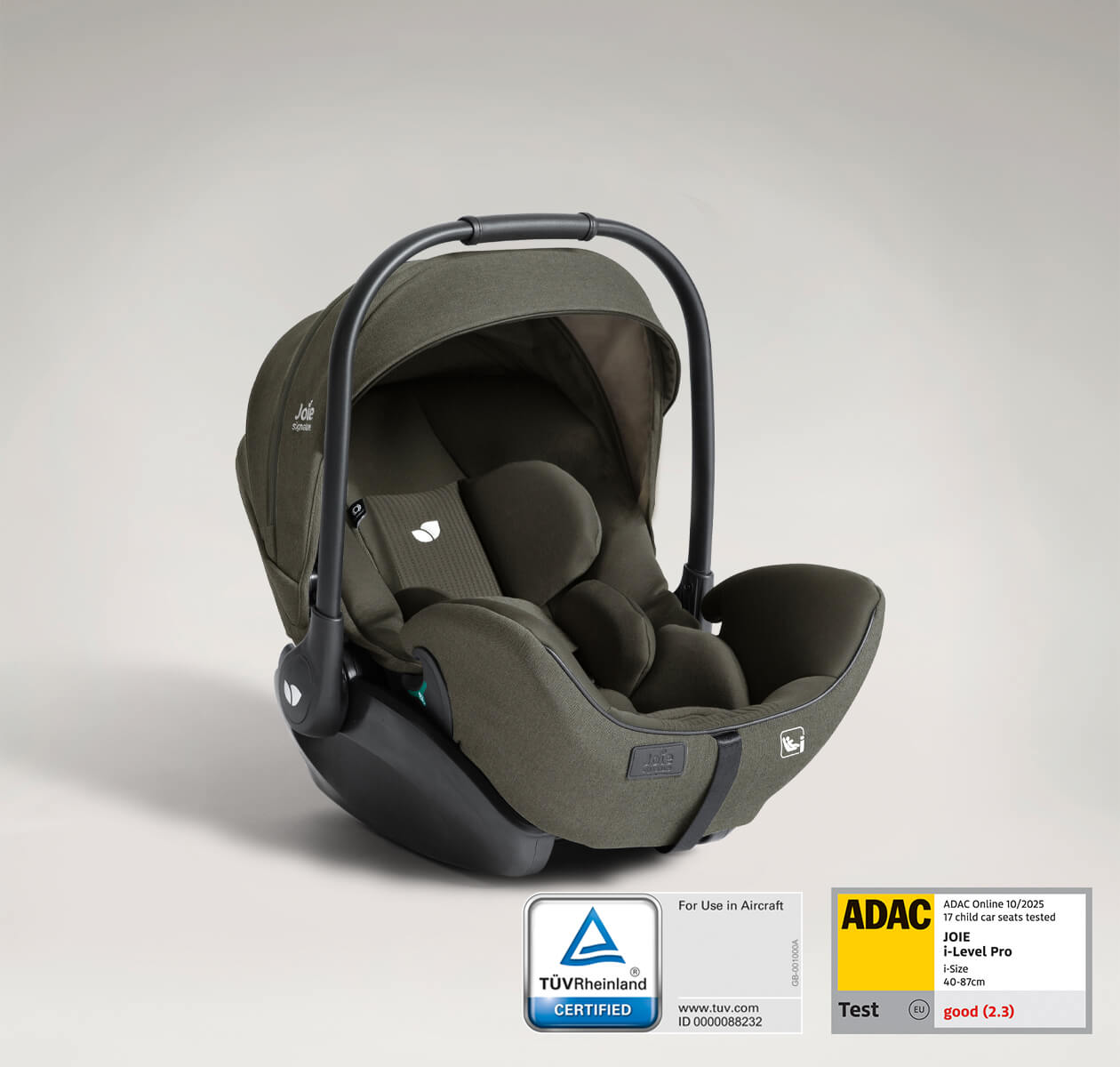 Seggiolino Auto Joie i-Level™ Pro – Comfort ergonomico e sicurezza i-Size fin dalla nascita