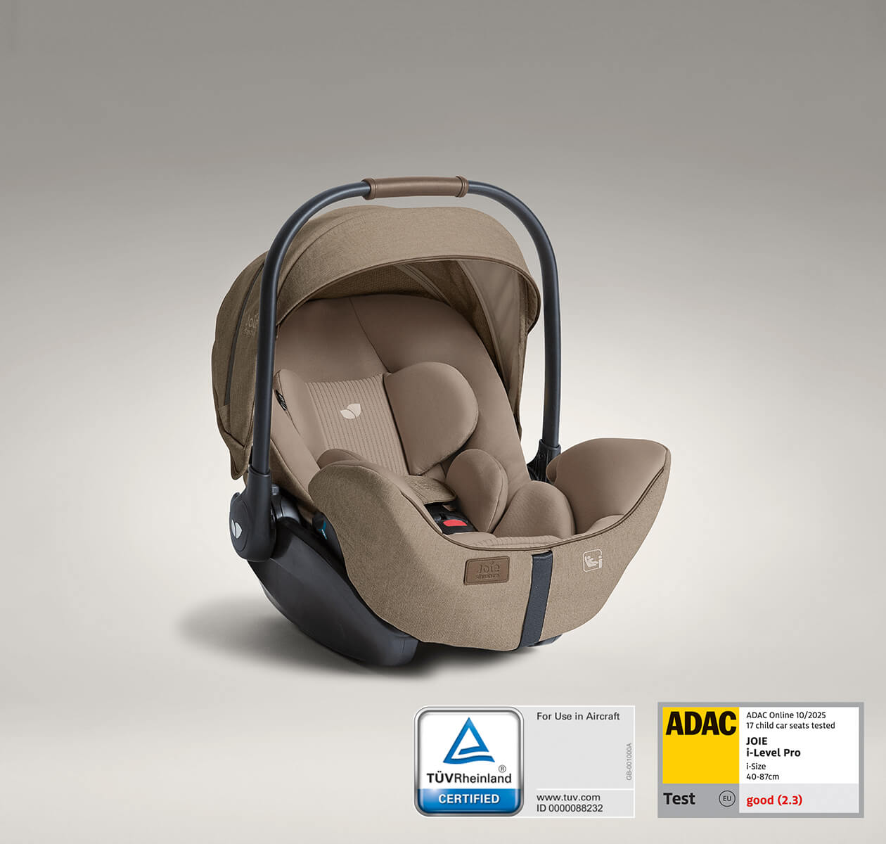Seggiolino Auto Joie i-Level™ Pro – Comfort ergonomico e sicurezza i-Size fin dalla nascita