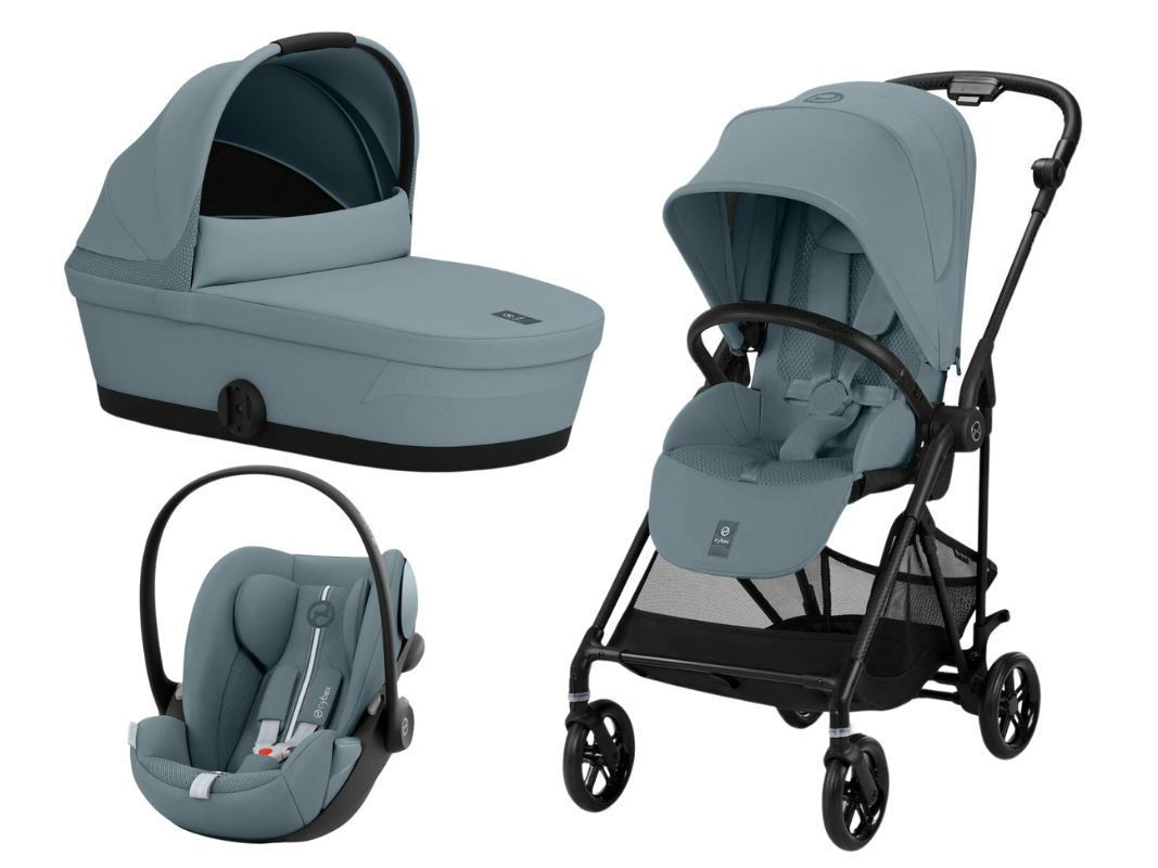 Cybex Trio Melio Carbon con Navicella, Cloud G e Adattatori – Leggerezza urbana e comfort dalla nascita