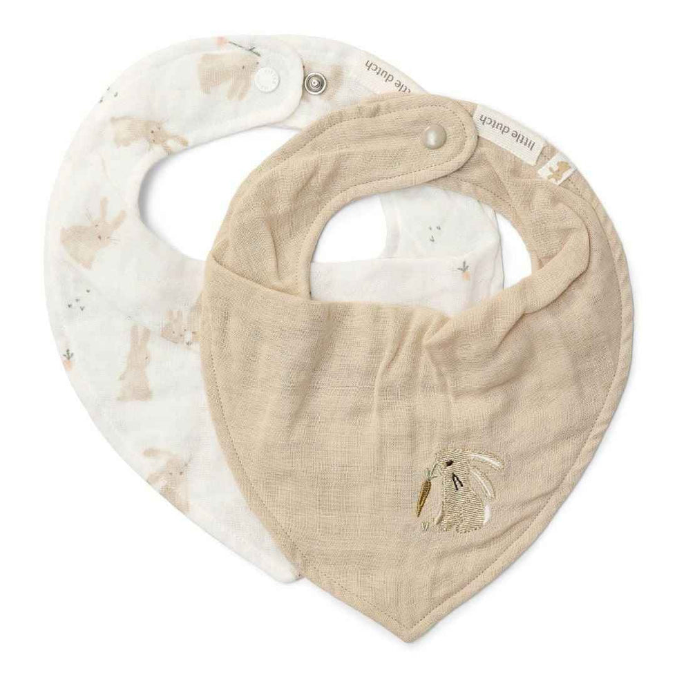 Set 2 Pezzi Bandana Bib in Cotone Little Dutch | Pratici bavaglini bandana per la quotidianità