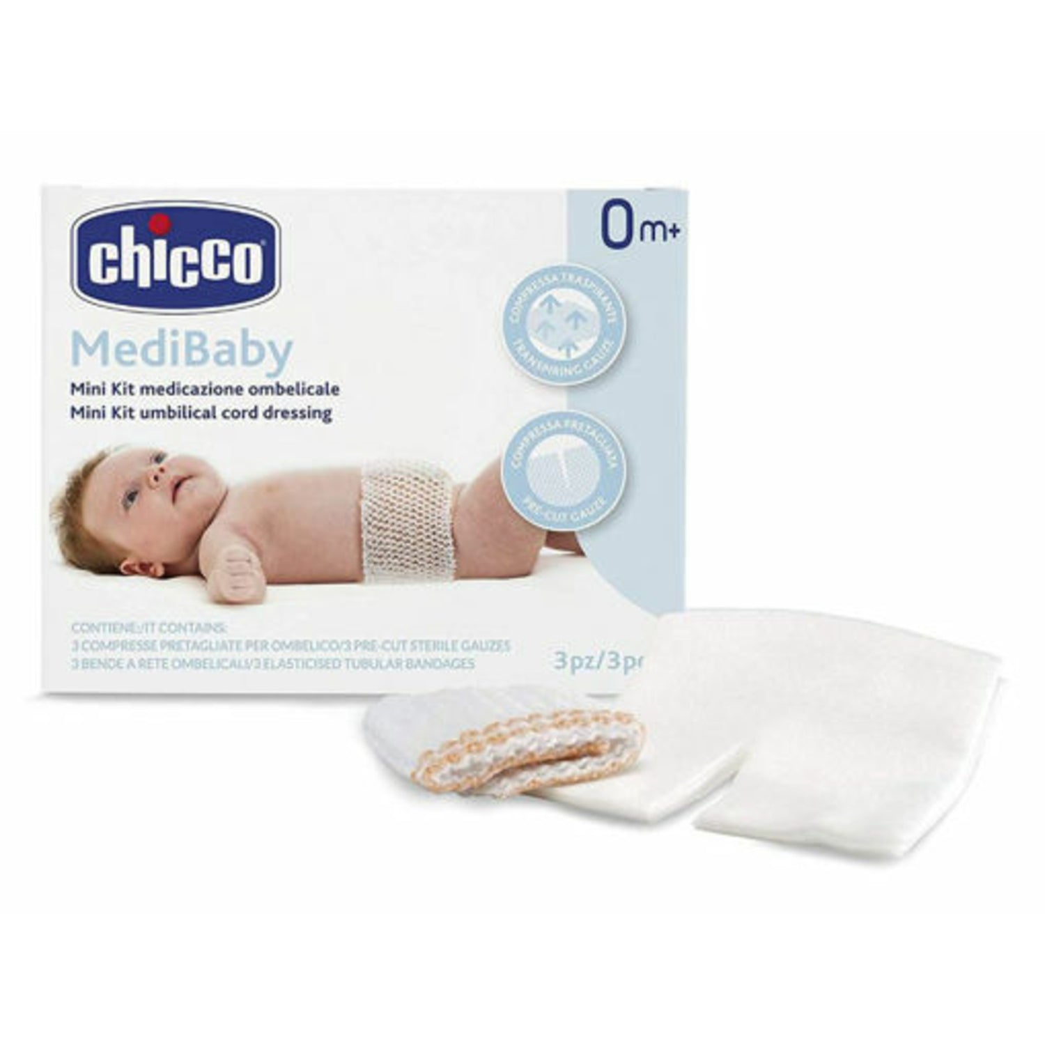Chicco MediBaby Kit Medicazione Ombelicale | Cura Sicura del Cordone nei Primi Giorni