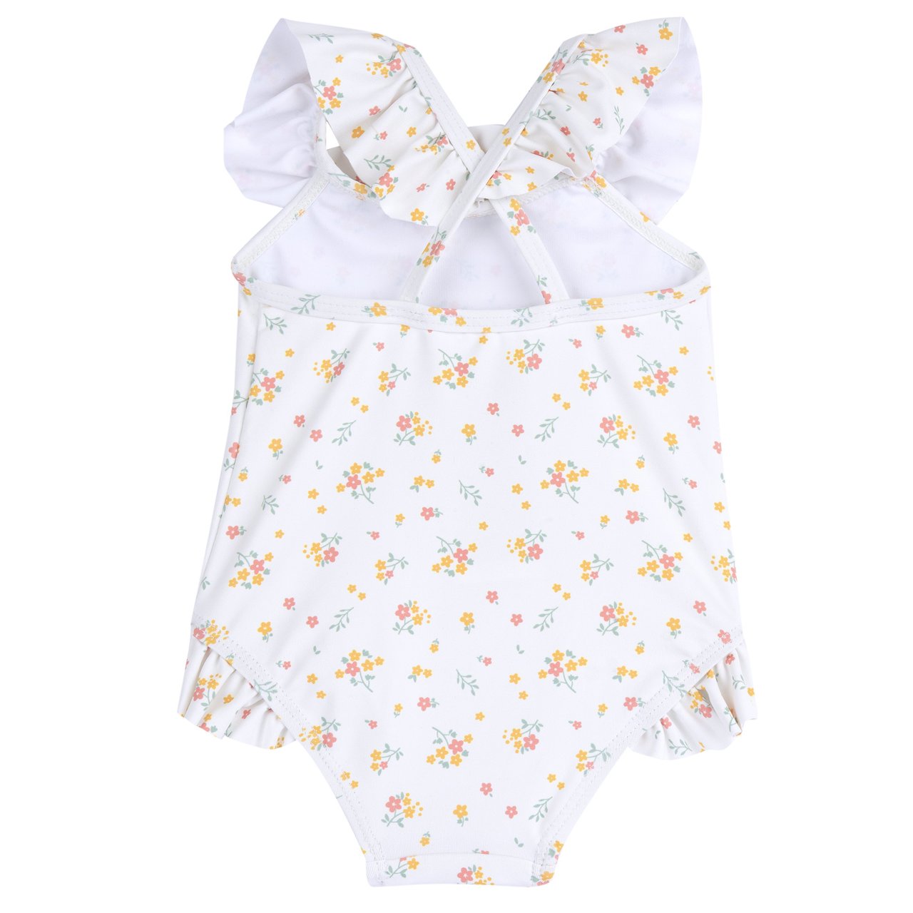 Costume intero Chicco floreale con volant | Comfort e libertà per le giornate al mare