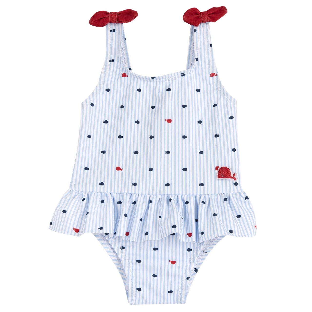 Costume intero Chicco con volant e fiocchi | Comfort e libertà per le giornate al mare