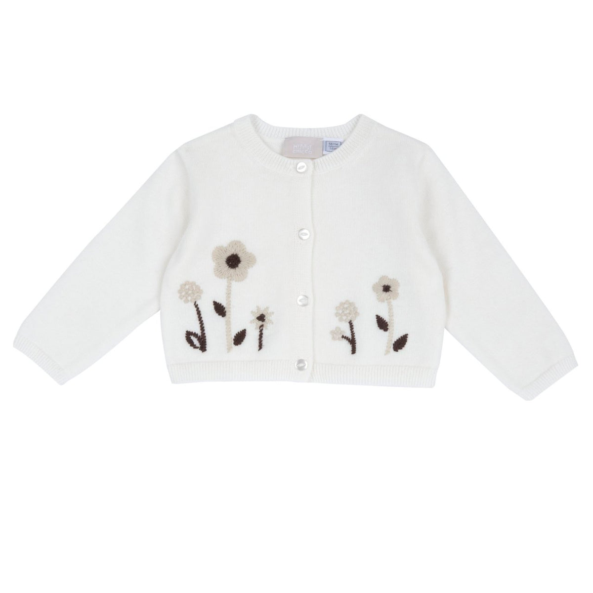 Cardigan Bimba in Maglia con Ricamo Fiori Chicco A/I 2026-27 | Perfetto per i giorni più freddi