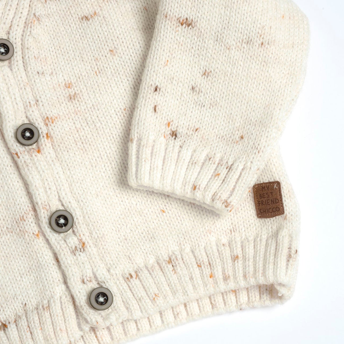 Cardigan in Maglia Misto Cotone Lana Mélange Bouclé Chicco A/I 2026-27 | Capo versatile per l'inverno