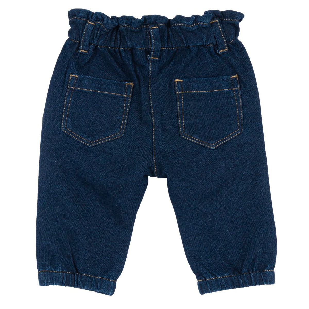 Pantaloni Lunghi con Ricami Coniglietti e Fiorellini Chicco A/I 2026-27 | Dolcissimi jeans bimba