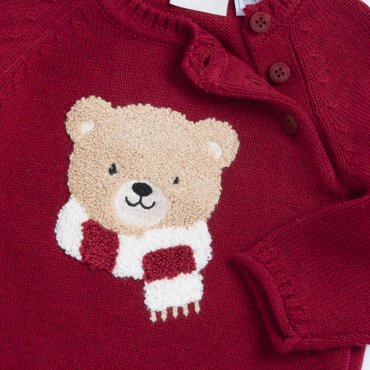 Maglione Bimbo Misto Lana Chicco con Orsetto A/I 2026-27 | Design caldo e giocoso per l'inverno