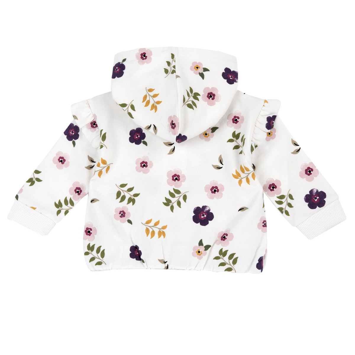 Felpa con Cappuccio e Zip Fantasia Fiori Chicco A/I 2026-27 | Un tocco floreale per le giornate più fresche