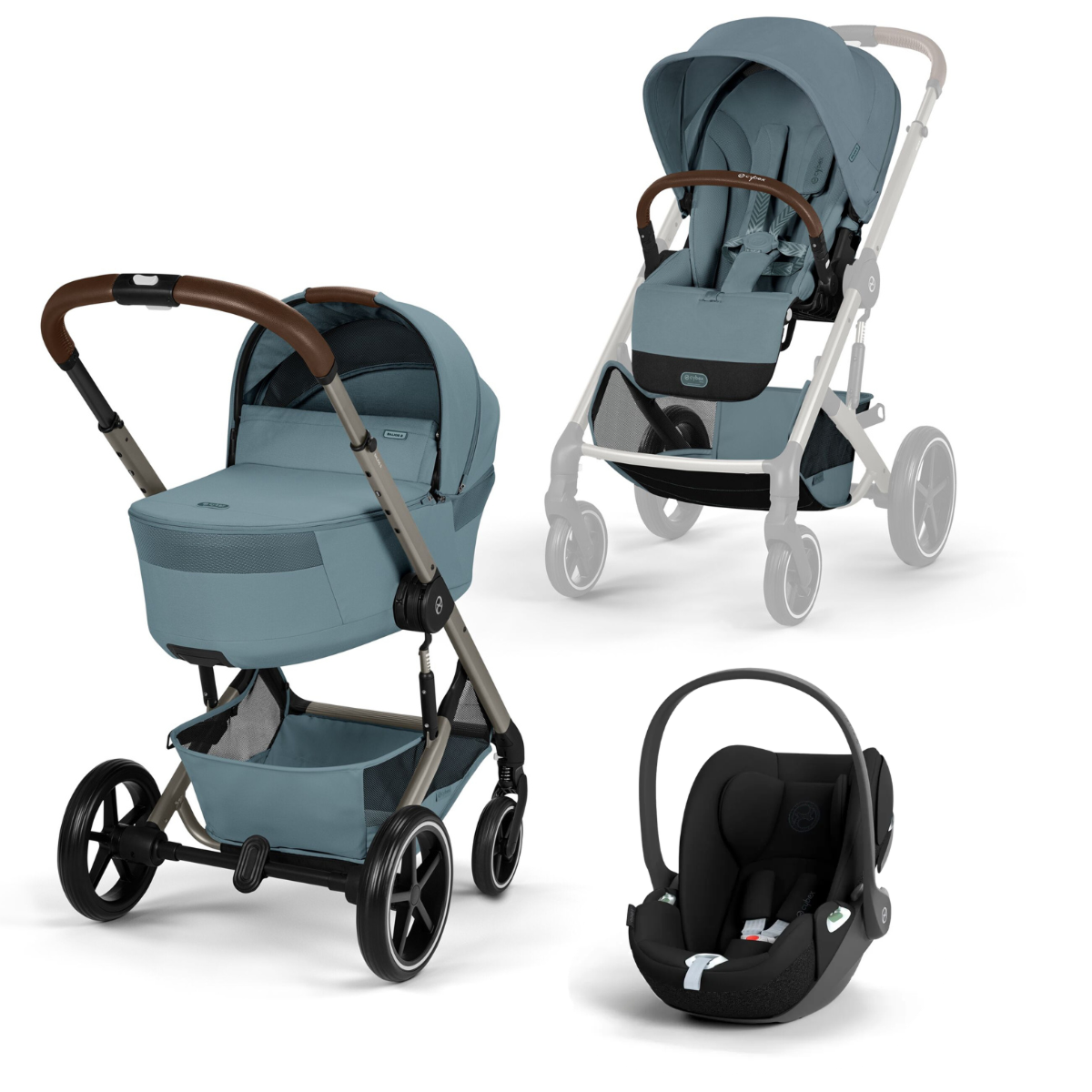 Trio CYBEX Balios S Lux | Passeggino + FoldCot + Cloud G3 Plus + Adattatori
