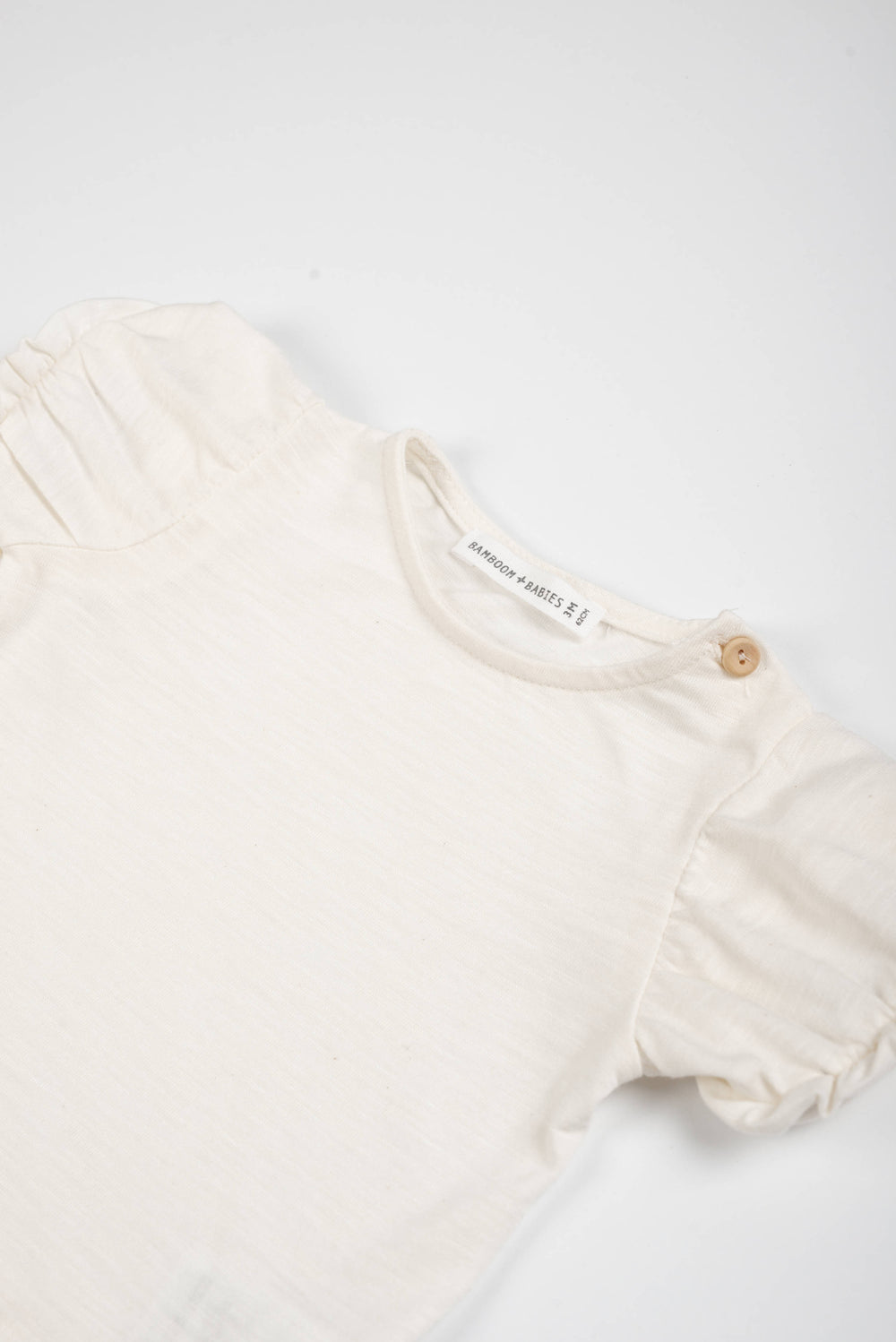 Shirt Manica Corta a Palloncino Bamboom OFFWHITE 111 | Maglietta Elegante e Morbida in Fibra di Bamboo