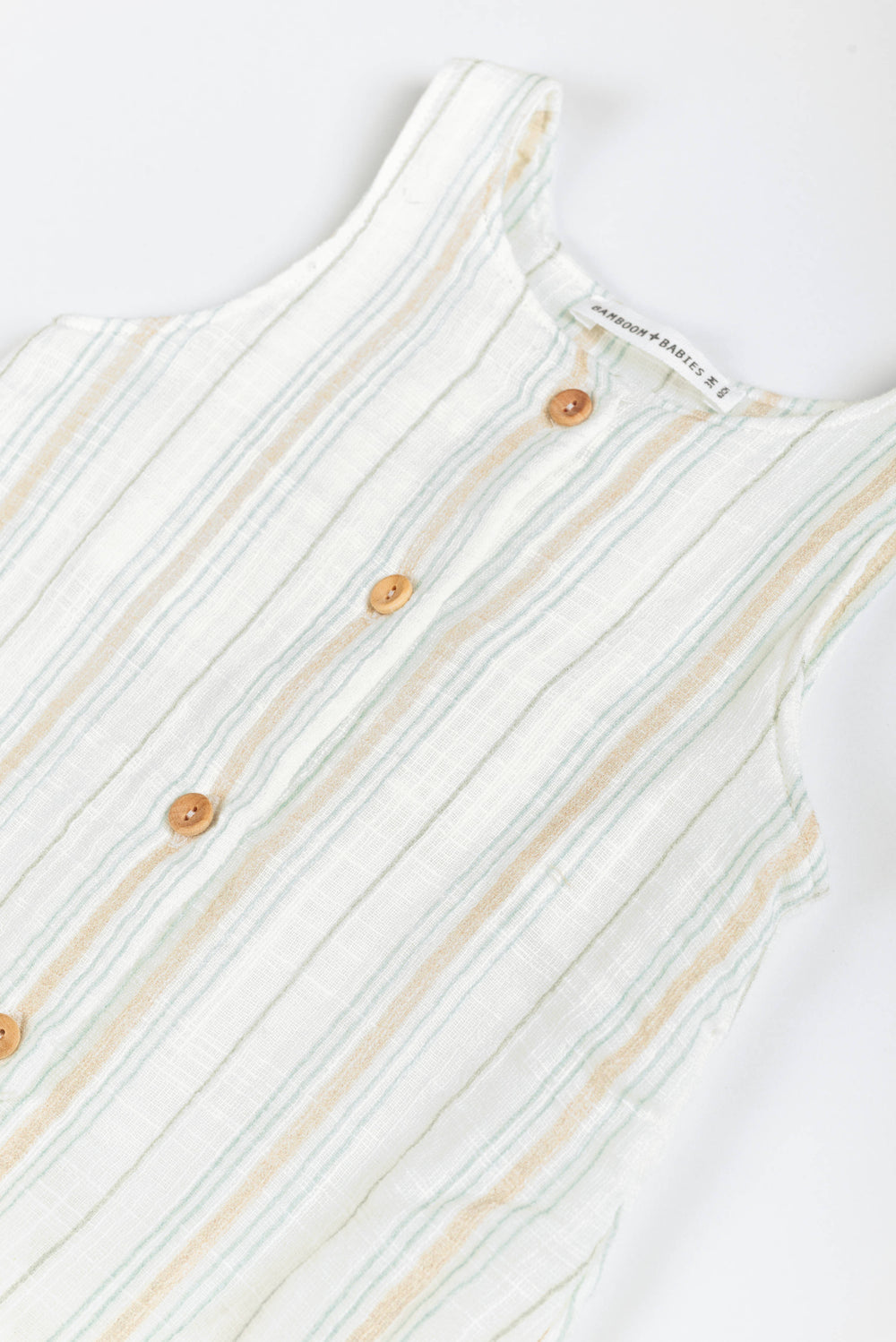 Pagliaccetto Bamboom STRIPE WHITE/BLU 272 | Tutina Estiva Morbida in Fibra di Bamboo