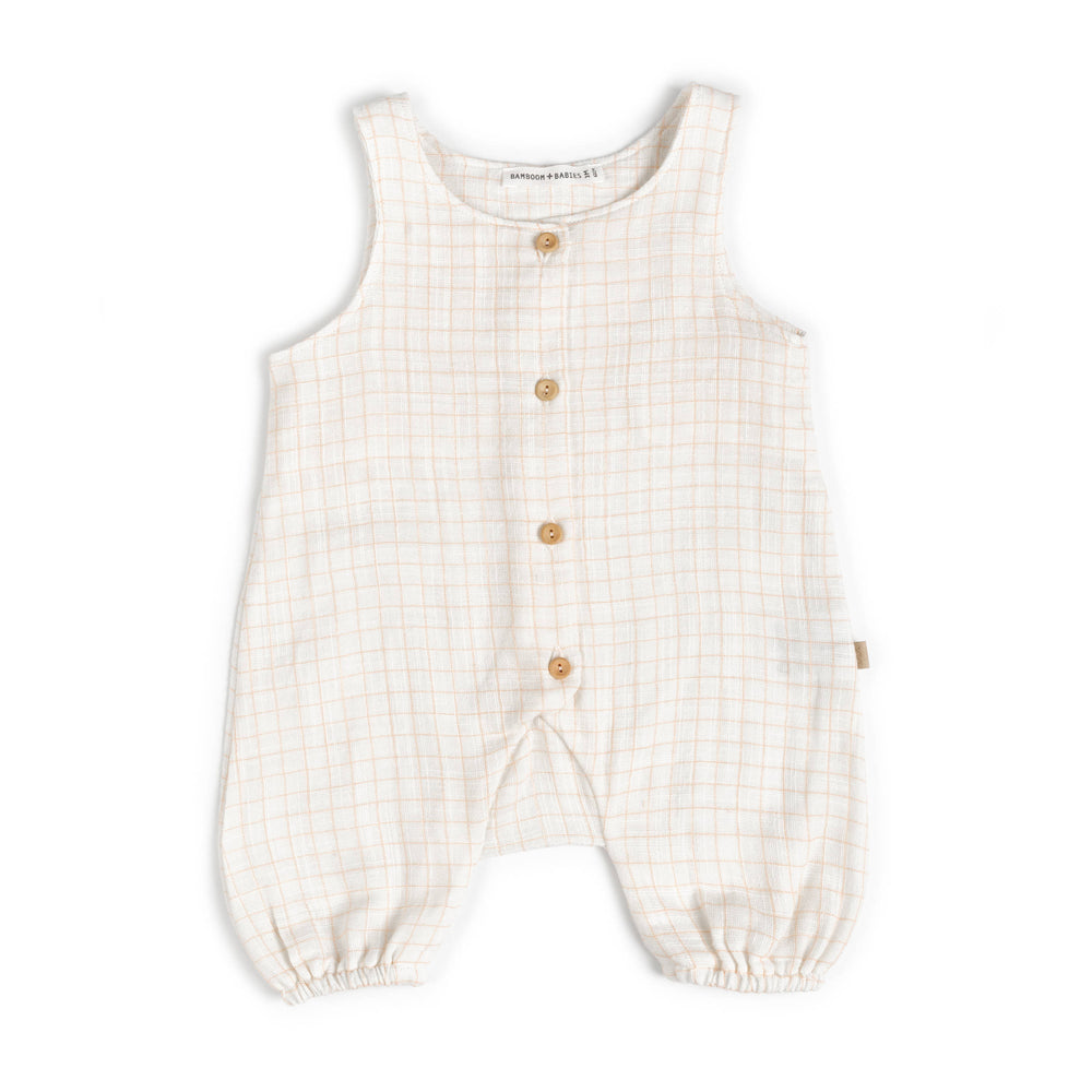 Pagliaccetto Bamboom SQUARE WHITE/PINK 278 | Tutina Estiva Morbida in Fibra di Bamboo