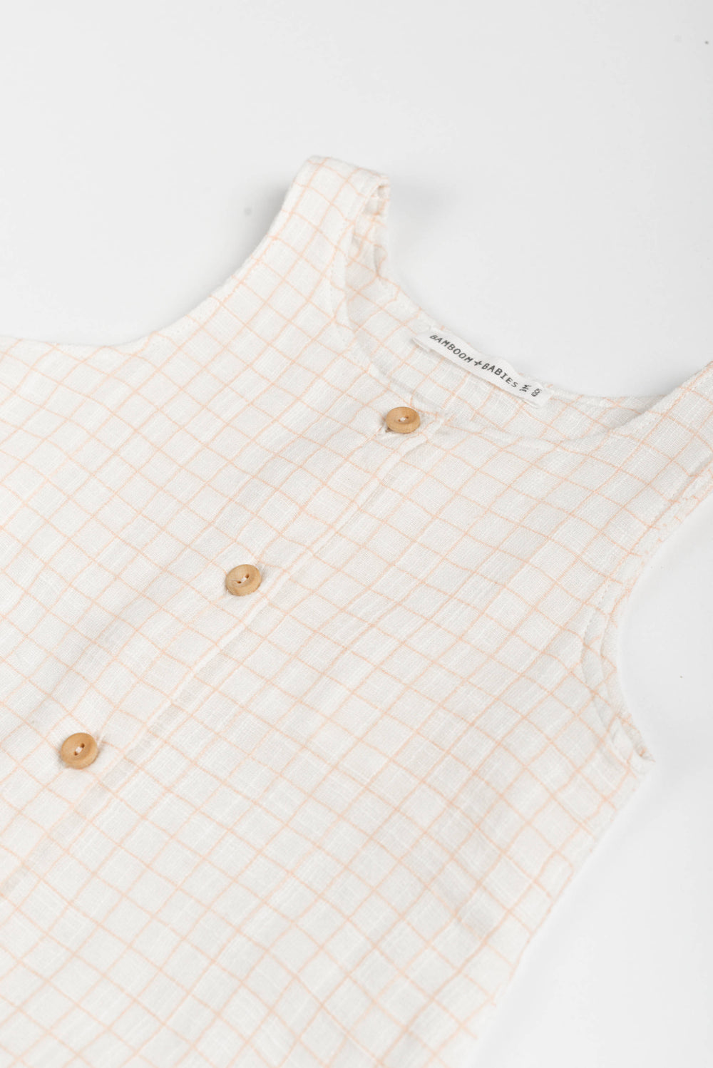 Pagliaccetto Bamboom SQUARE WHITE/PINK 278 | Tutina Estiva Morbida in Fibra di Bamboo