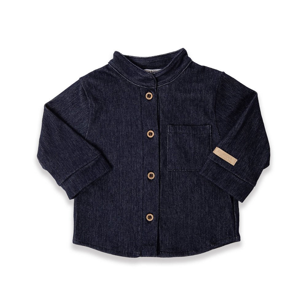 Camicia con Collo Coreano Jeans Blu 38 Bamboom A/I 2026-2027