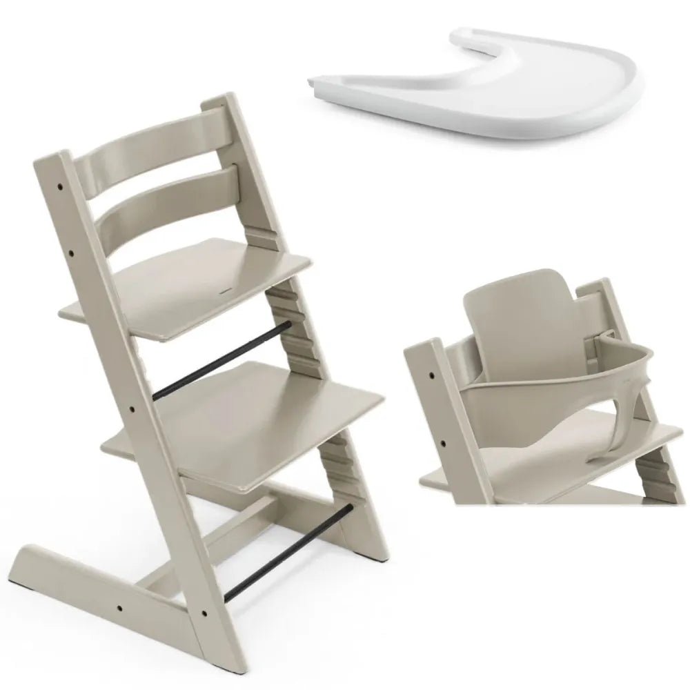 Seggiolone Evolutivo in Legno Stokke® Tripp Trapp® con Baby Set² e Vassoio