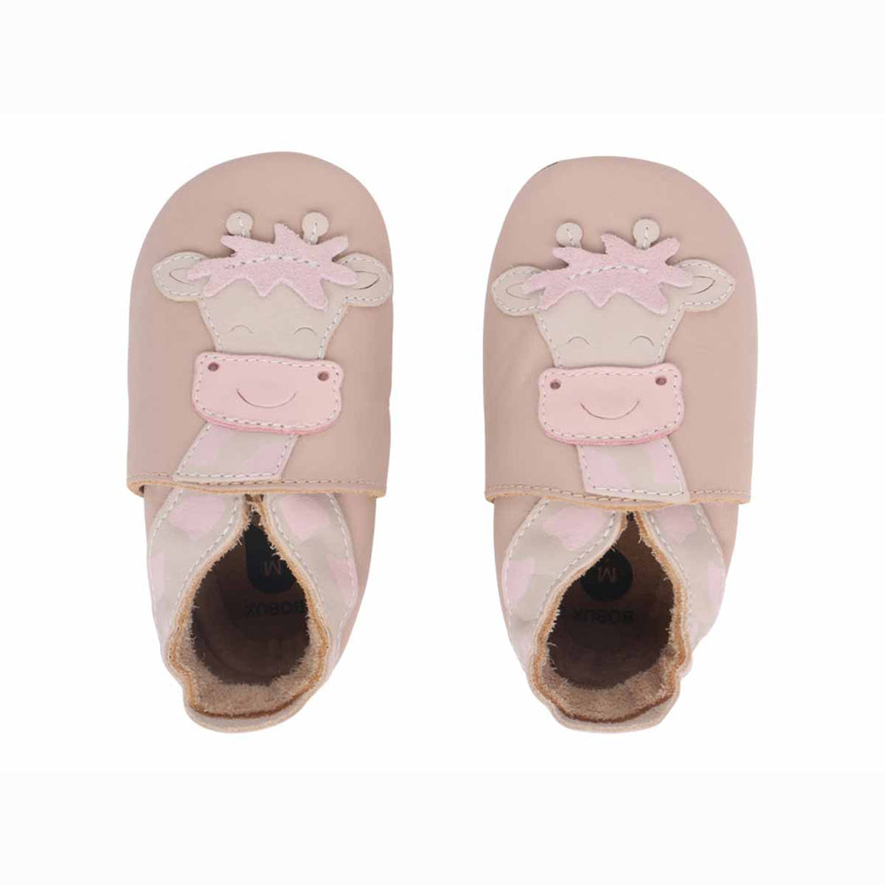 Bobux Soft Sole Girafe Beige | Chaussons souples pour les premiers pas