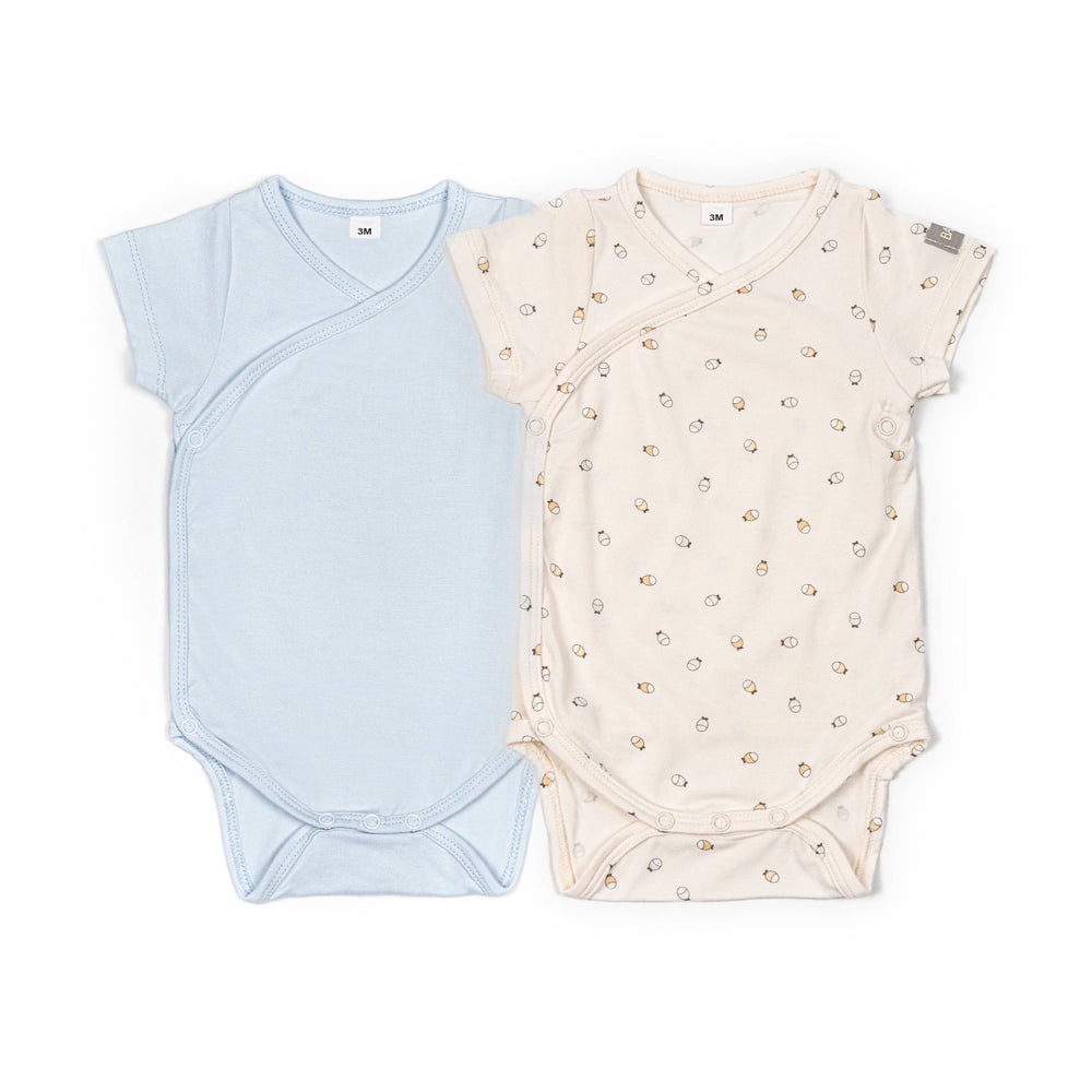 Confezione 2pcs Body Maniche Corte Print Bamboom | Due body essenziali per il guardaroba del bebè