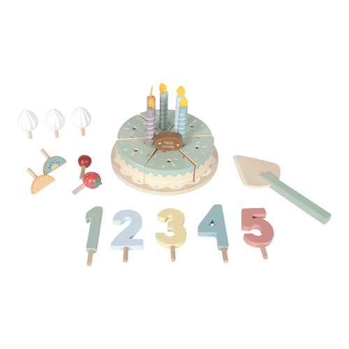 Birthday Cake Little Dutch | Torta di compleanno con candeline in legno