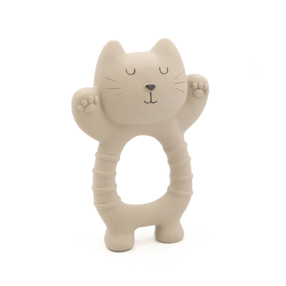 Gatto in Gomma Naturale per la Dentizione Bamboom | Massaggiagengive Neonato a Forma di Gattino
