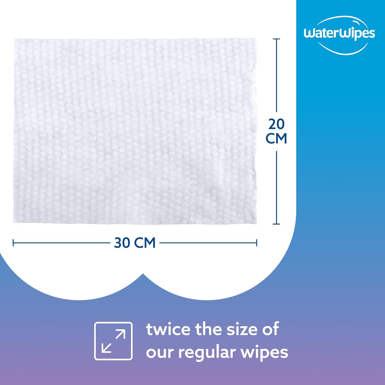 WaterWipes Adult Care XL Sensitive Wipes – 30 Salviette XL | Delicatezza 99,9% Acqua per Pelle Sensibile