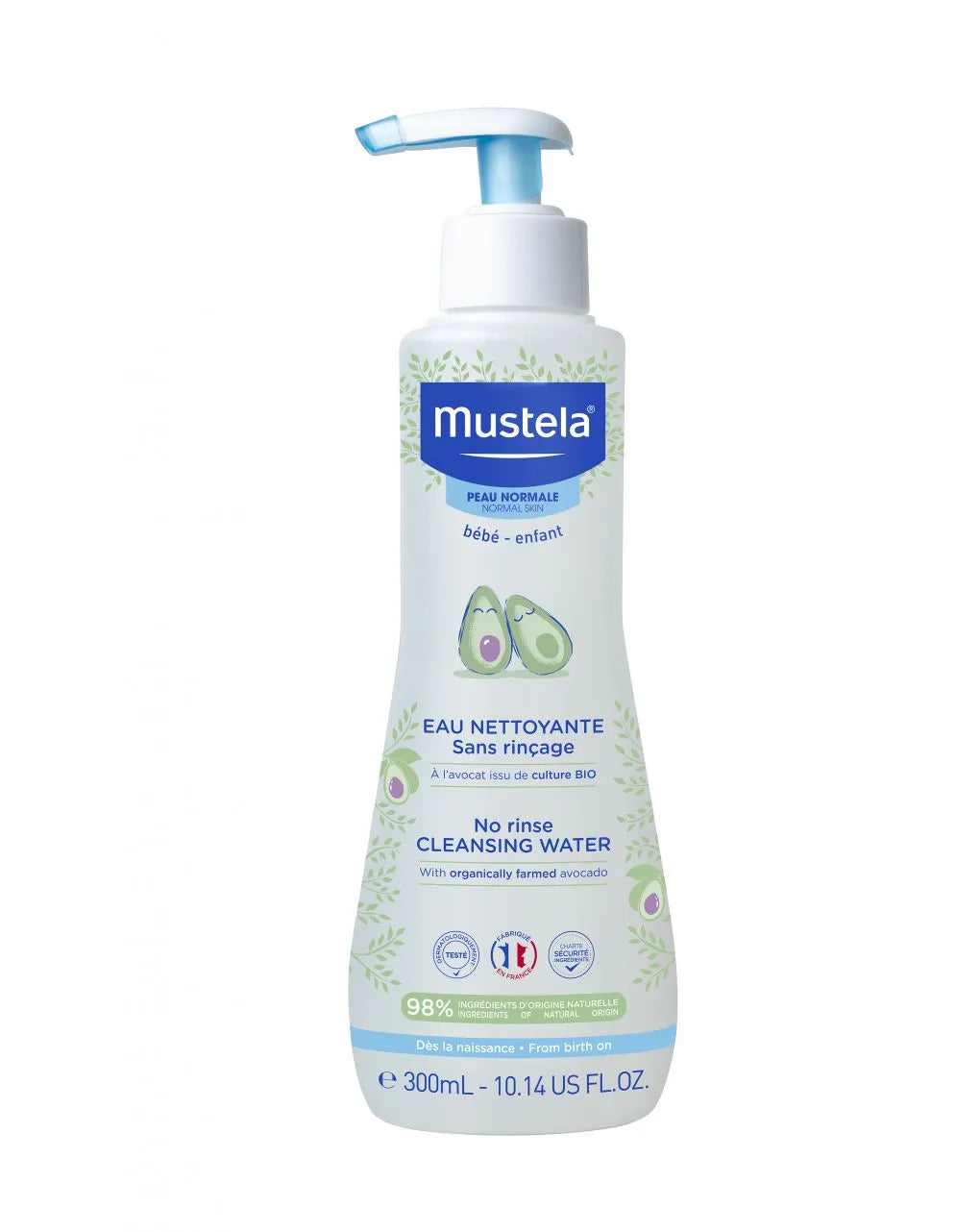Mustela Fluido Detergente Senza Risciacquo 300 ml | Detersione Delicata Fin dalla Nascita